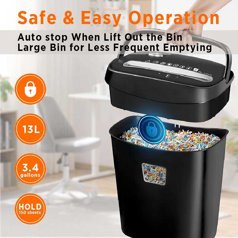 OS060C 6 Sheet Cross Cut Paper Shredder