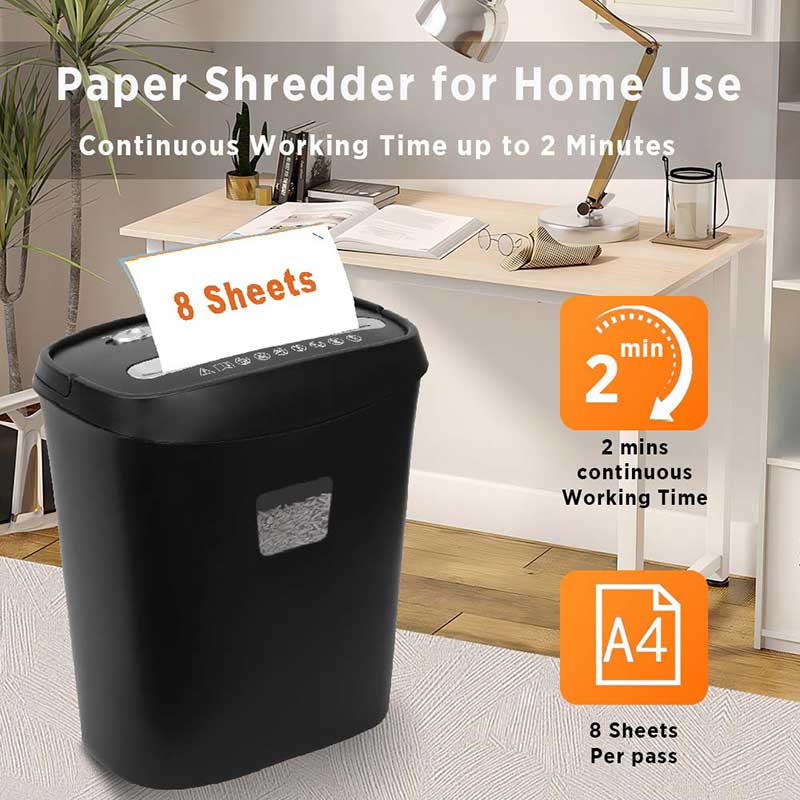 OS080C 8 Sheet Cross Cut Paper Shredder