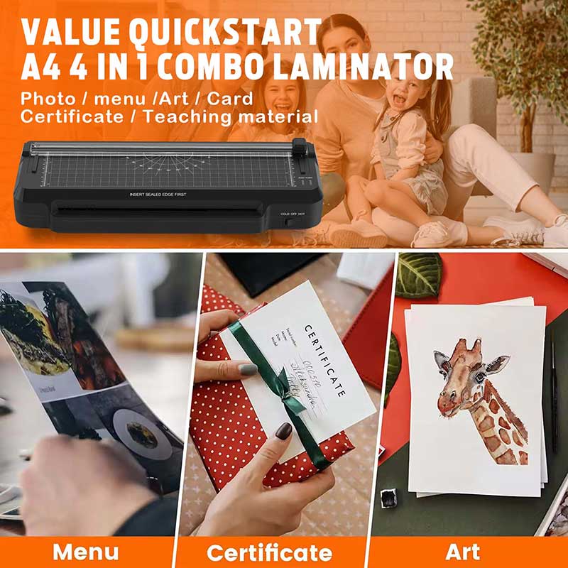 OL292Q 3 in 1 Combo Laminator with Corner Rounder